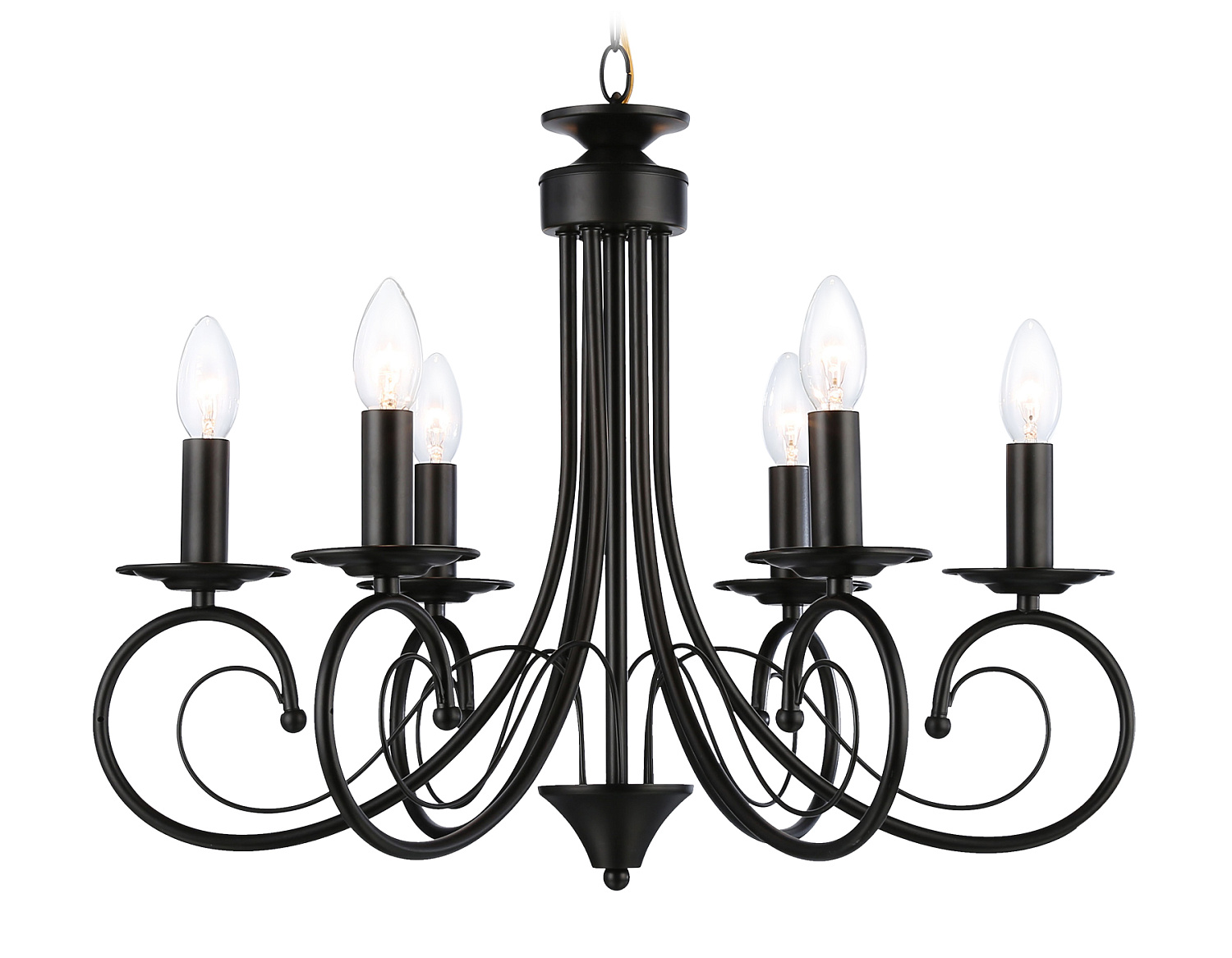 Подвесная люстра TR9612/6 BK черный E14/6 max 40W D560*650