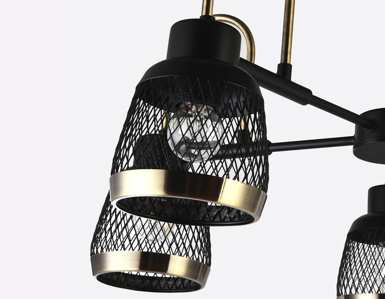 Подвесная люстра со сменной лампой TR8002/5 SB/BK бронза/черный E27 max 40W D640*440