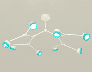 Комплект подвесного поворотного светильника с композитным хрусталем XB9059202/8 SWH/BL белый песок/голубой GX53 (C9059, N8488)