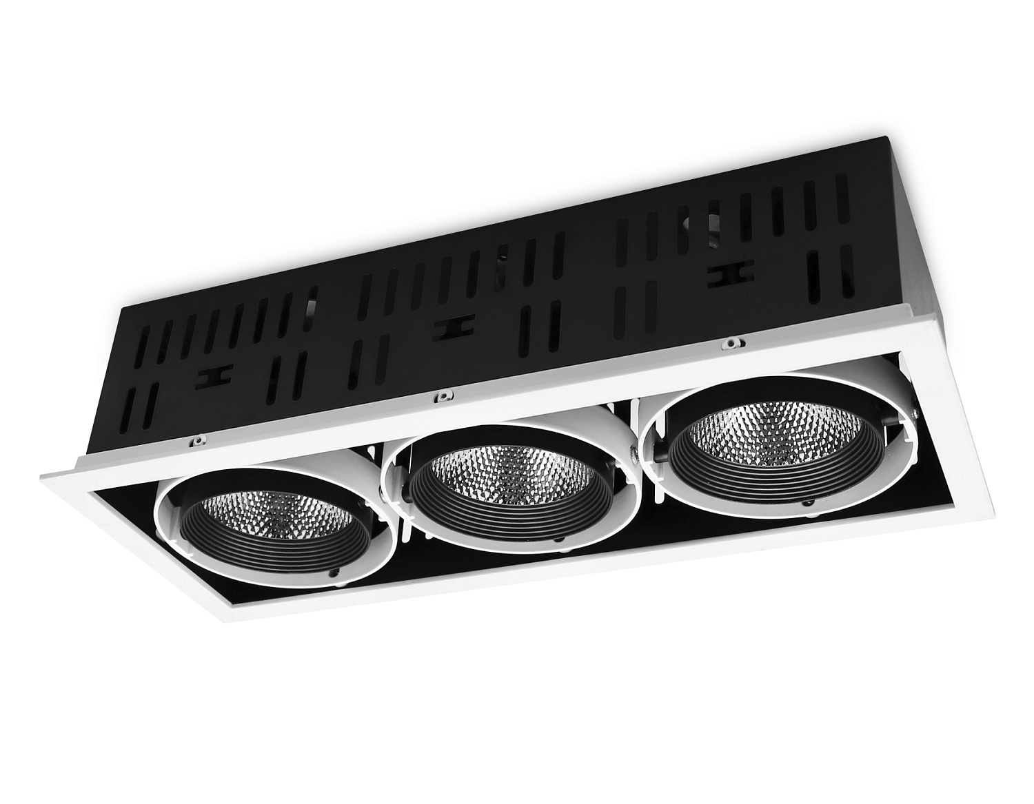 Карданный встраиваемый светодиодный светильник T813 BK/CH 3*12W 4200K