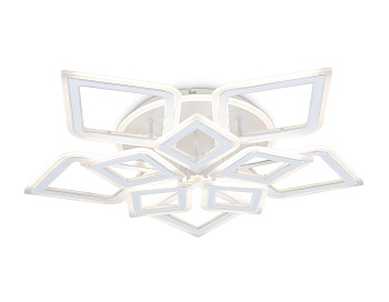 Потолочный светодиодный светильник с пультом FA8914/5+5 WH/CH белый/хром 193W 3000K-6400K 770*740*120 (ПДУ РАДИО 2.4G)