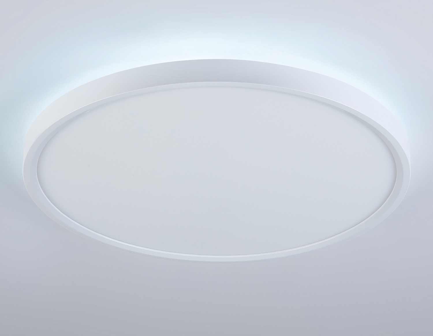 Потолочный светодиодный светильник с подсветкой FZ3005 WH белый IP44 33W+10W 6400+6400К D375*40 (Без ПДУ)