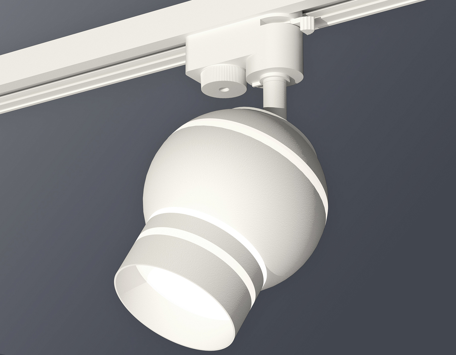 Комплект трекового однофазного светильника с подсветкой XT1101050 SWH/FR белый песок/белый матовый MR16 GU5.3 LED 3W 4200K (A2520, C1101, N7141)