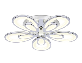 Потолочный светодиодный светильник с пультом FA469/5 CH хром 110W 580*560*80 (ПДУ РАДИО 2.4)