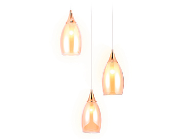 Подвесной светильник TR3549/3 GD/TI золото/янтарь E14 max 40W 370*130*1000