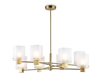 Подвесная люстра LH57033/8 BS/SM латунь/дымчатый E14/8 max 40W D830*710