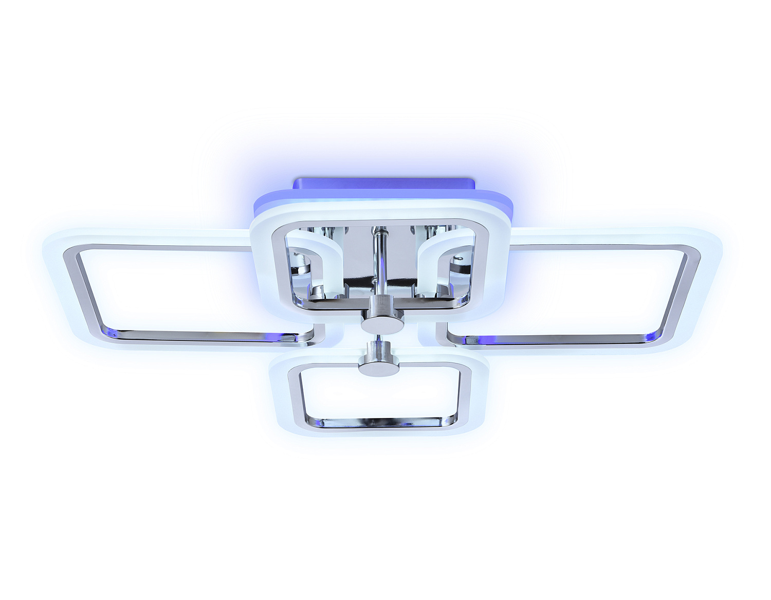 Потолочный светодиодный светильник с пультом FA534/2+2 CH хром 105W 580*420*130 (ПДУ РАДИО 2.4G)