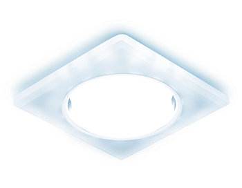 Встраиваемый точечный светильник GX53 с LED подсветкой G215 WH/CH/CLD хром/матовый GX53+3W(LED COLD)