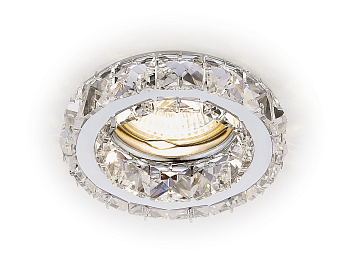 Встраиваемый точечный светильник MR16 с хрусталем K112 CL/CH хром/прозрачный хрусталь MR16