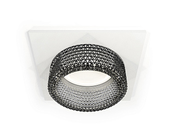 Комплект встраиваемого светильника с композитным хрусталем XC6520041 SWH/BK белый песок/тонированный MR16 GU5.3 (C6520, N6151)