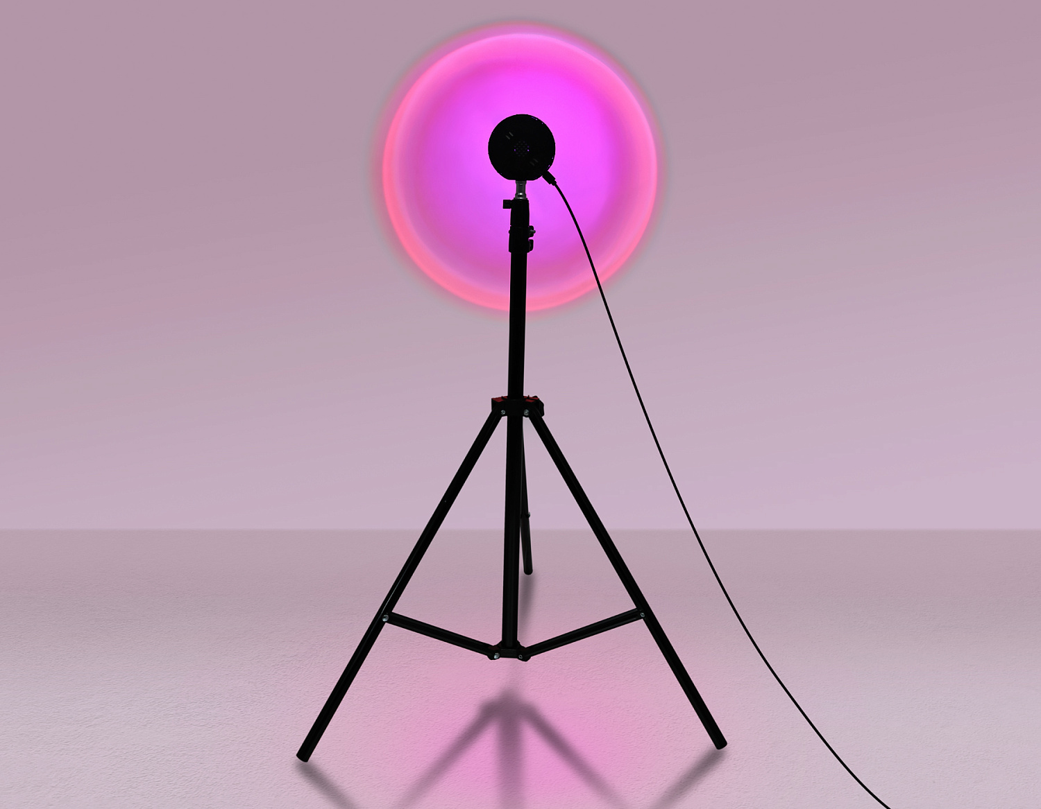 Атмосферная светодиодная настольная лампа с пультом DE8387 BK черный LED RGB 3W (ПДУ RGB)