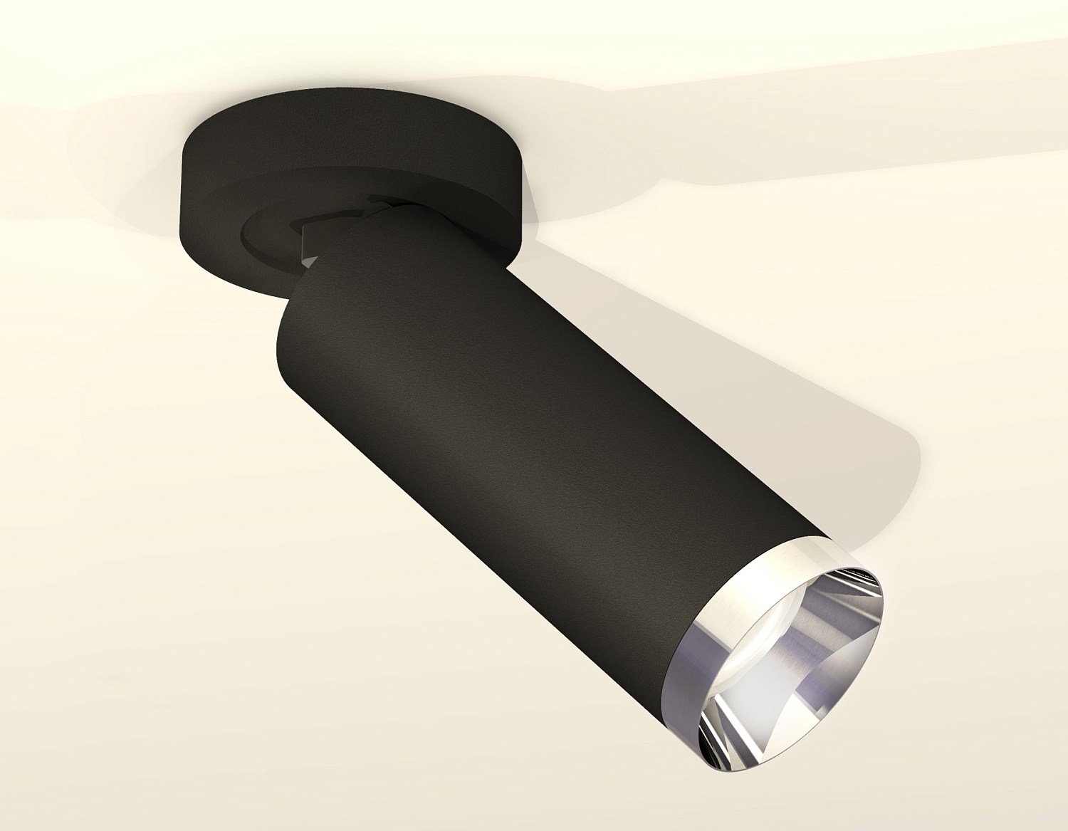 Комплект накладного поворотного светильника XM6343202 SBK/PSL черный песок/серебро полированное MR16 GU5.3 (A2229, C6343, N6132)