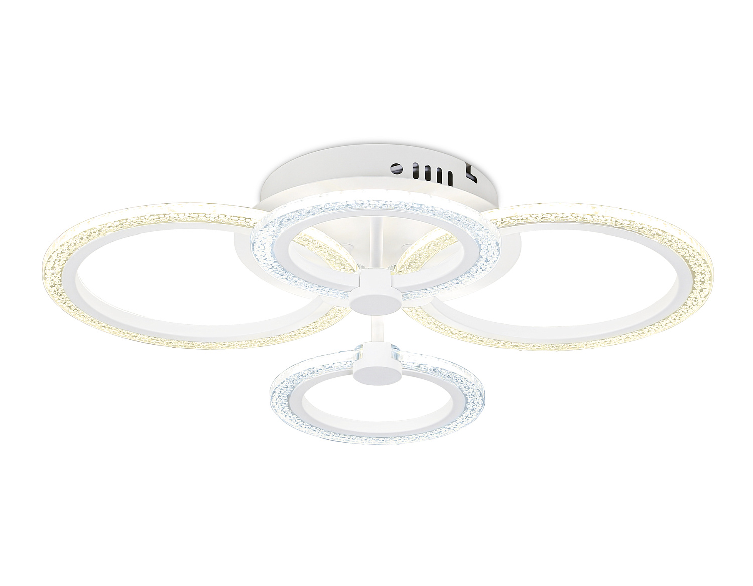 Потолочный светодиодный светильник с пультом FA4061/4 WH белый 4200K/3000+6400K/6400K+3000K 51W 530*480*125 (ПДУ ИК)