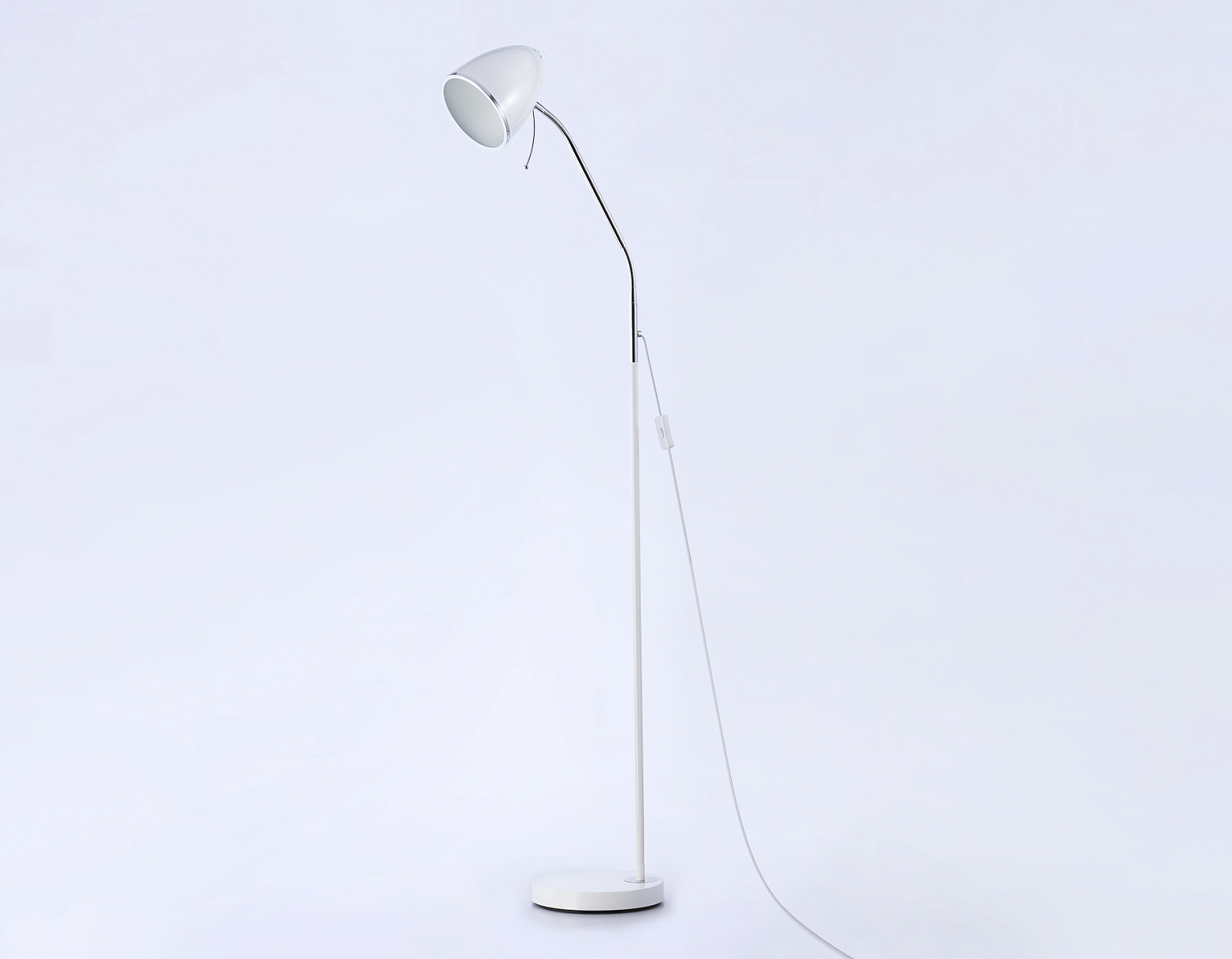 Светильник напольный с выключателем на проводе TR97680 WH белый E27 max 40W D150*1540