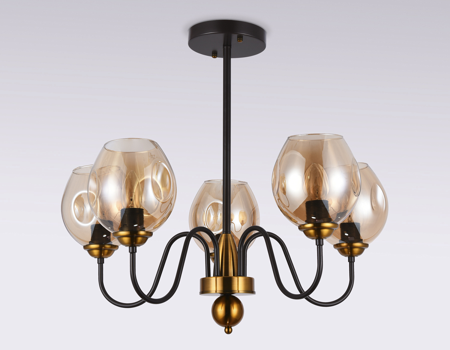 Подвесная люстра со сменной лампой TR9057/5 DCF/TI темный кофе/янтарь E27 max 40W D650*572