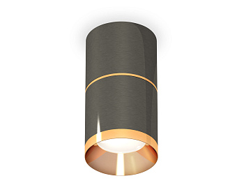 Комплект накладного светильника XS7403081 DCH/PYG черный хром/золото желтое полированное MR16 GU5.3 (C7403, A2072, C7403, N7034)