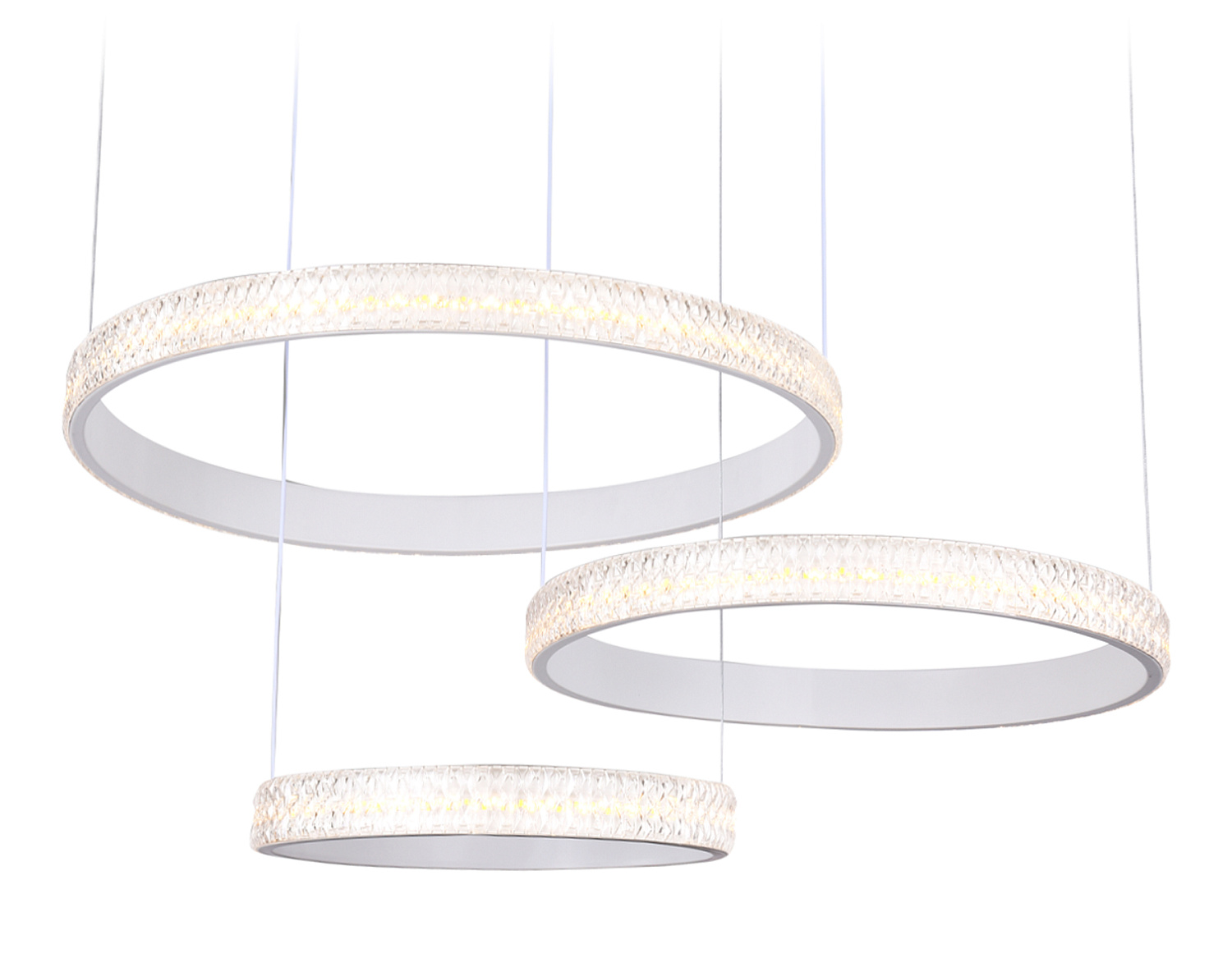 Подвесной светодиодный светильник с пультом FA6161 WH белый 99W 720*500*900 (ПДУ РАДИО 2.4)