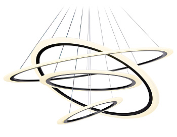 Управляемый светодиодный светильник FA4365/4 BK черный 235W 3000K/4200K/6400K D1000*870 (ПДУ РАДИО 2.4G)