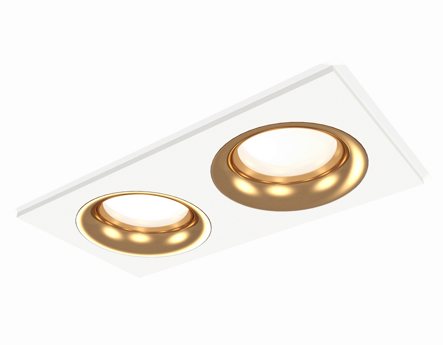 Комплект встраиваемого светильника XC7635005 SWH/PYG белый песок/золото желтое полированное MR16 GU5.3 (C7635, N7014)