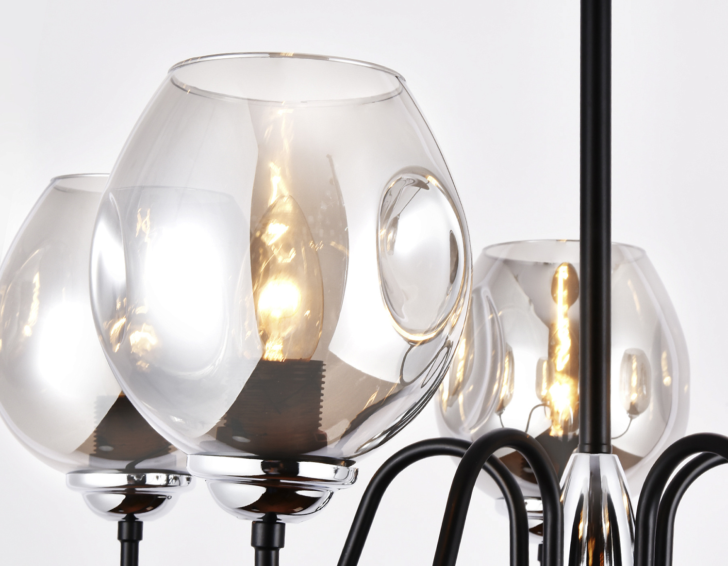 Подвесная люстра TR9058/5 BK/SM черный/дымчатый E27 max 40W D650*572