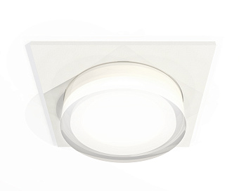 Комплект встраиваемого светильника с акрилом XC7631043 SWH/FR/CL белый песок/белый матовый/прозрачный MR16 GU5.3 (C7631, N7160)