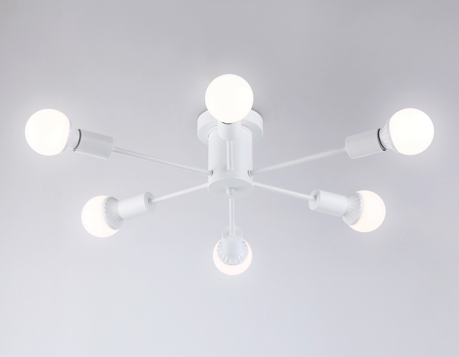 Потолочный светильник в стиле лофт TR80401/6 WH белый E27/6 max 60W D780*150