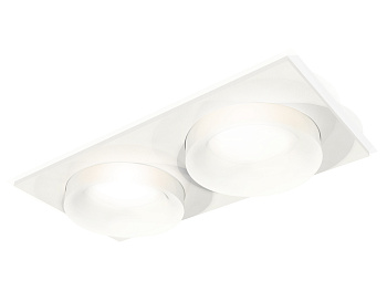 Комплект встраиваемого светильника с акрилом XC7635044 SWH/FR белый песок/белый матовый MR16 GU5.3 (C7635, N7165)