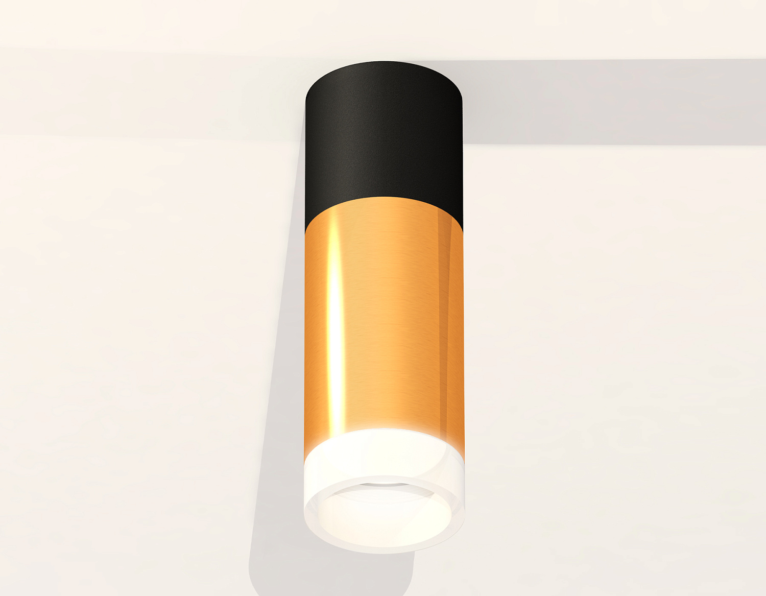 Комплект накладного светильника с акрилом XS6327042 PYG/SBK/FR золото желтое полированное/черный песок/белый матовый MR16 GU5.3