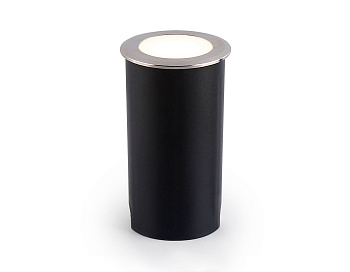 Уличный светодиодный светильник в грунт ST6513 BK черный IP67 LED 4200K 1W D48*82