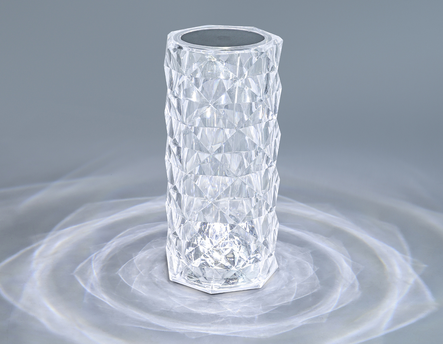 Настольная светодиодная лампа с сенсорным выключателем и встроенной аккумуляторной батареей DE8018 CL прозрачный LED 3000K/4200K/6400K 3W