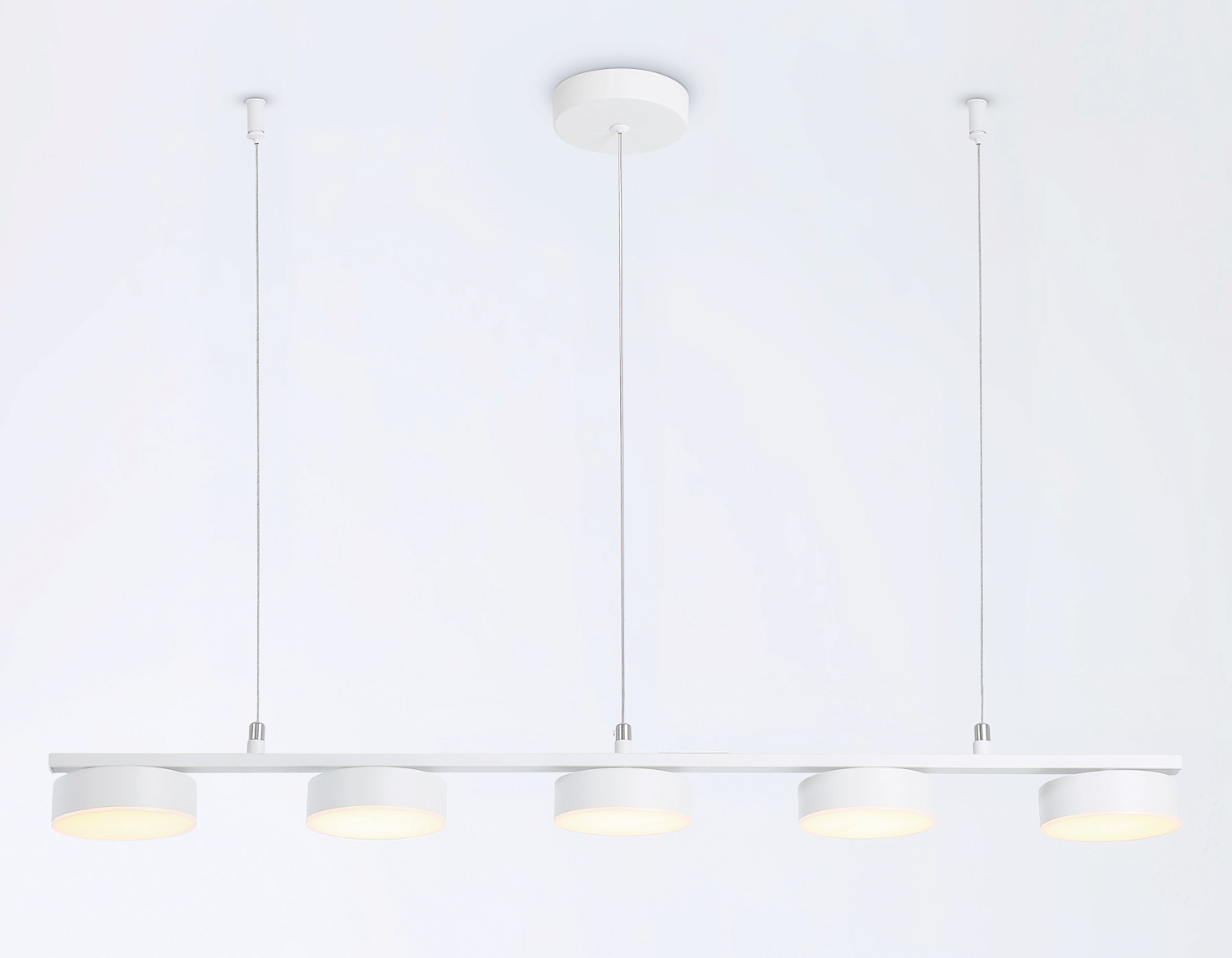 Подвесной светодиодный светильник FL51733/5 WH белый 3000K/4200K/6400K 25W 800*100*1000 (Без ПДУ)