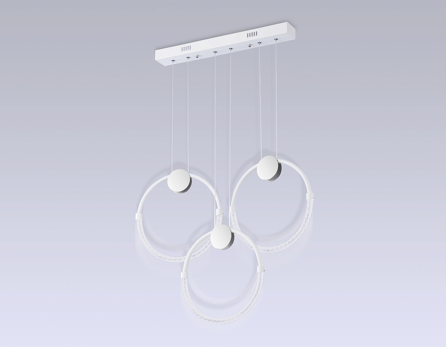 Подвесной светодиодный светильник FL10595/3 WH/CH белый/хром 4200K 34W 630*20*1200 (Без ПДУ)