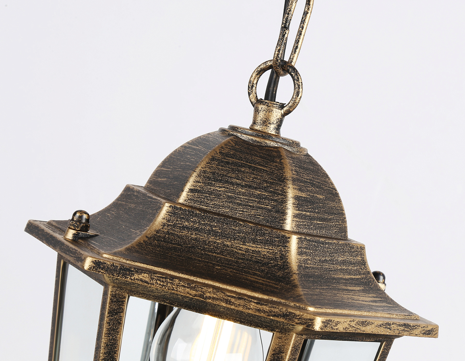 Уличный подвесной светильник ST2031 GD/BK/CL золото/черный/прозрачный IP54 E27 max 40W D150*780