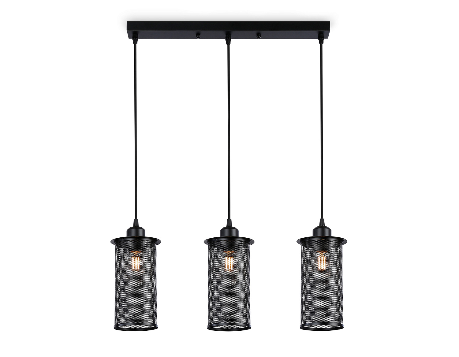 Подвесной светильник в стиле лофт TR8164/3 BK черный E27*3 max 40W 580*102*1060