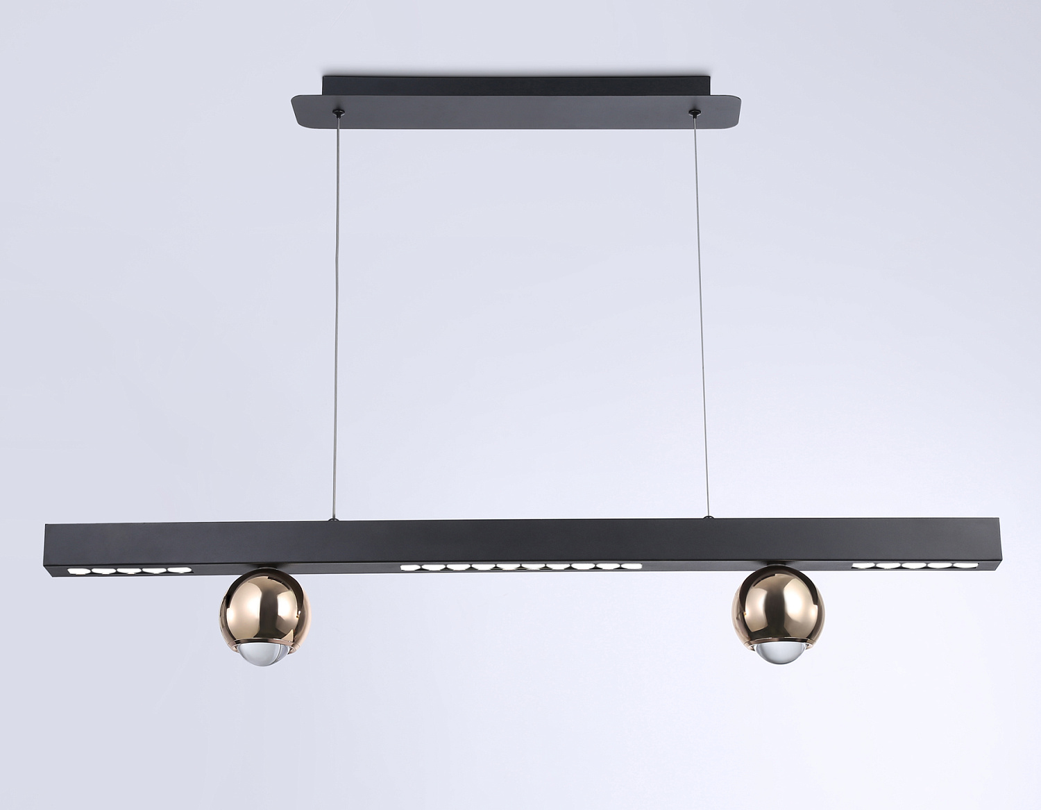 Подвесной светодиодный светильник FL5956 BK/GD черный/золото 4200K 18W 1000*70*1200 (Без ПДУ)