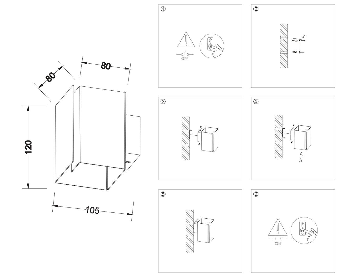 Светильник настенный со сменной лампой G9 TN5115 WH белый G9 max 40W 120*80*105