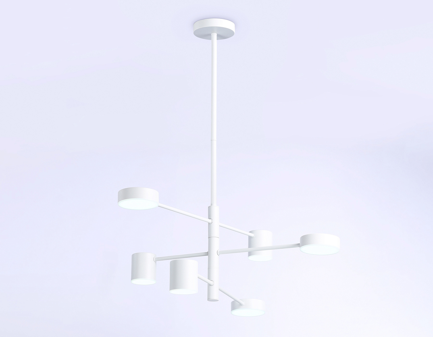 Подвесной светодиодный светильник FL51684/6 WH белый 3000K/4200K/6400K 36W D700*930 (Без ПДУ)