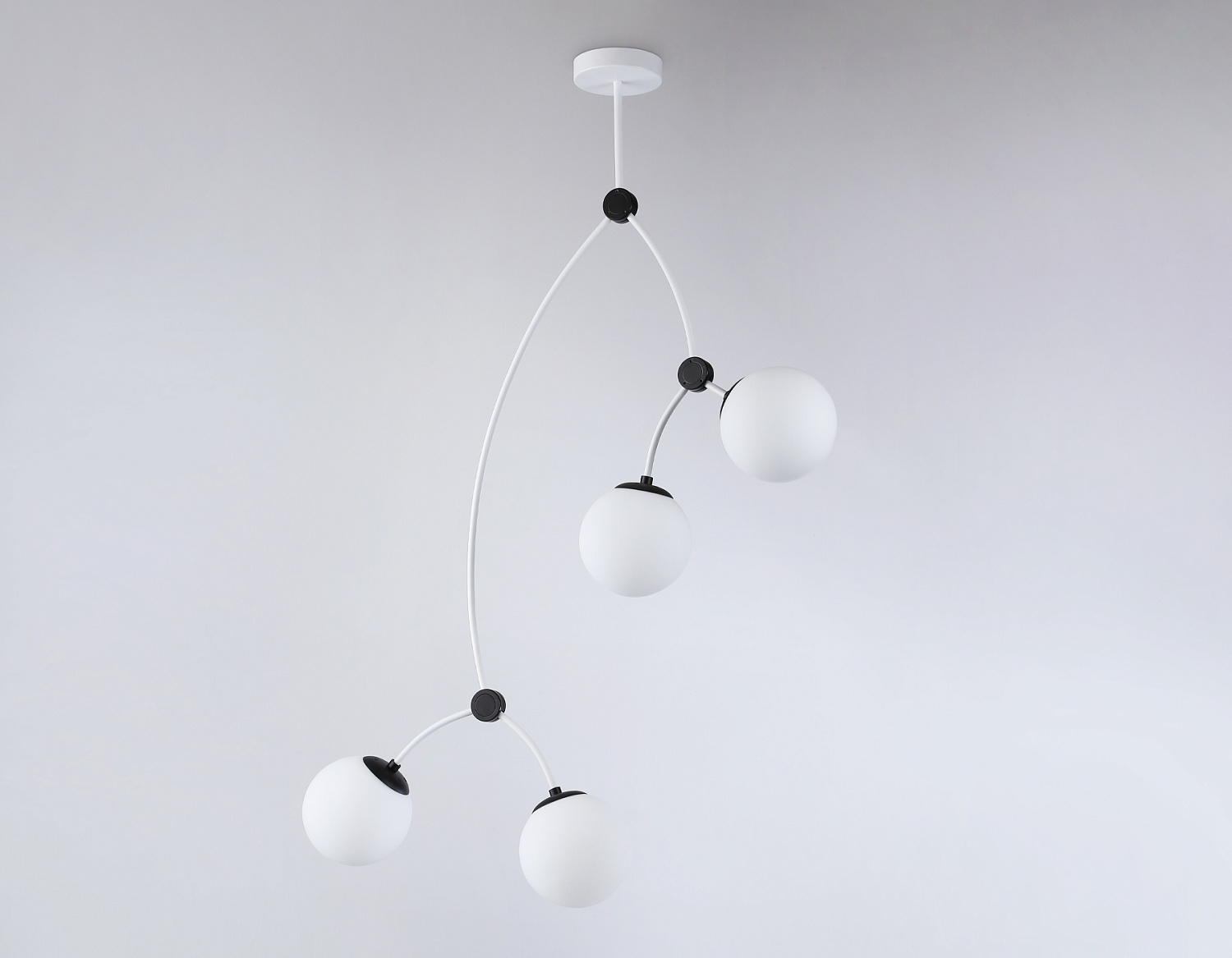 Подвесной светильник TR2572/4 WH/BK белый/черный E27/4 max 60W D790*1120