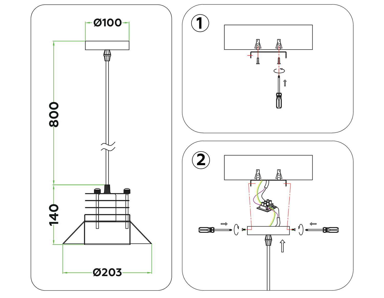 Подвесной светильник в стиле лофт TR8171 WH белый E27 max 40W D203*940