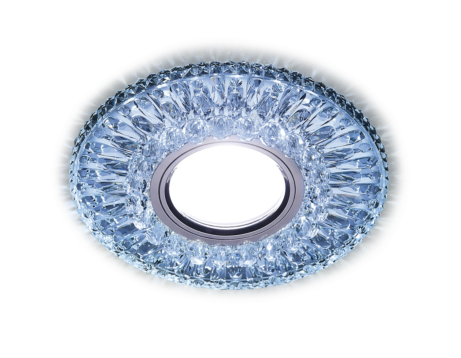 Встраиваемый точечный светильник MR16 со светодиодной подсветкой S380 CL/CLD хром/прозрачный MR16+3W(LED COLD)