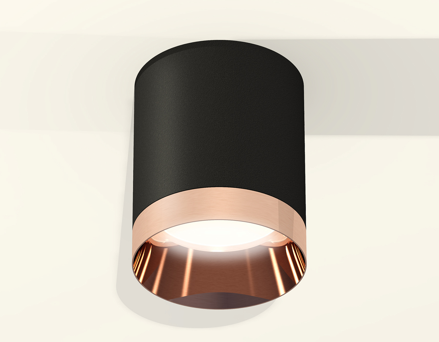 Комплект накладного светильника XS6302025 SBK/PPG черный песок/золото розовое полированное MR16 GU5.3 (C6302, N6135)