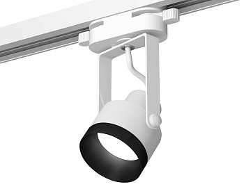 Комплект трекового однофазного светильника XT6601041 WH/PBK белый/черный полированный MR16 GU10 (C6601, N6131)