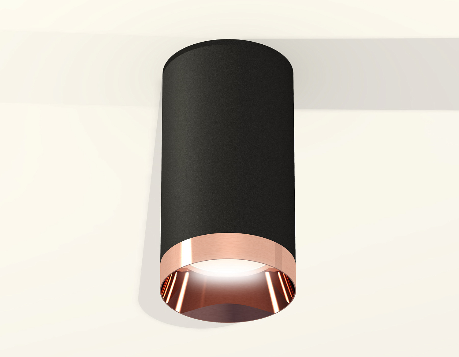 Комплект накладного светильника XS6323025 SBK/PPG черный песок/золото розовое полированное MR16 GU5.3 (C6323, N6135)