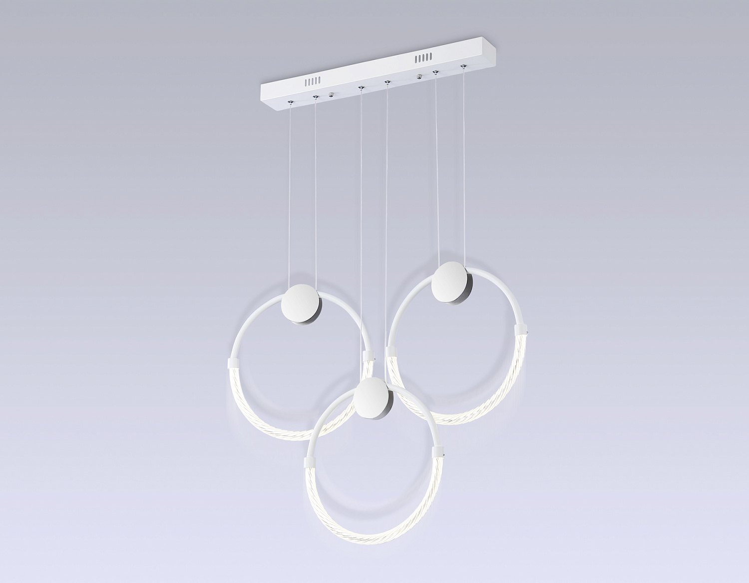 Подвесной светодиодный светильник FL10595/3 WH/CH белый/хром 4200K 34W 630*20*1200 (Без ПДУ)