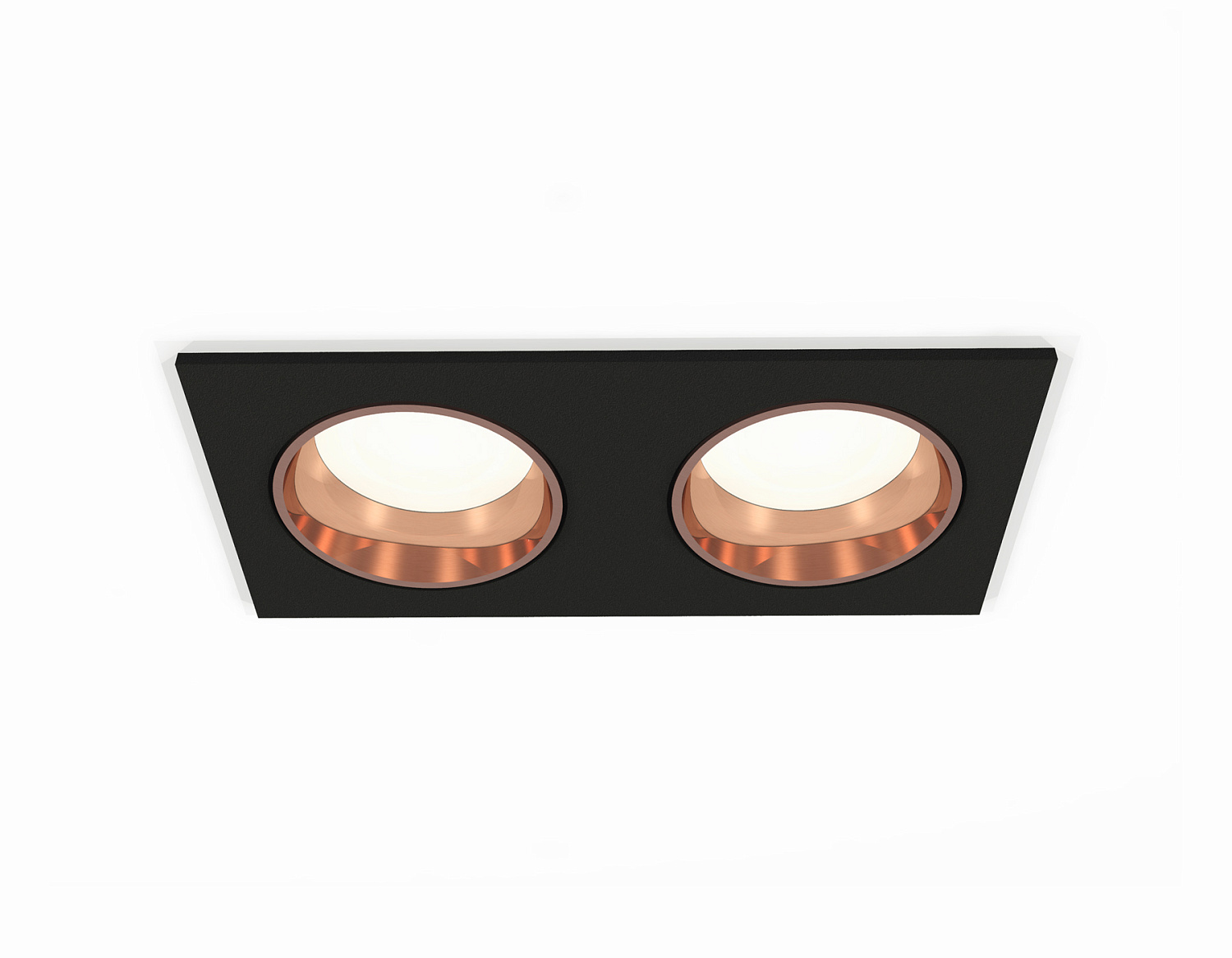 Комплект встраиваемого светильника XC6526005 SBK/PPG черный песок/золото розовое полированное MR16 GU5.3 (C6526, N6114)