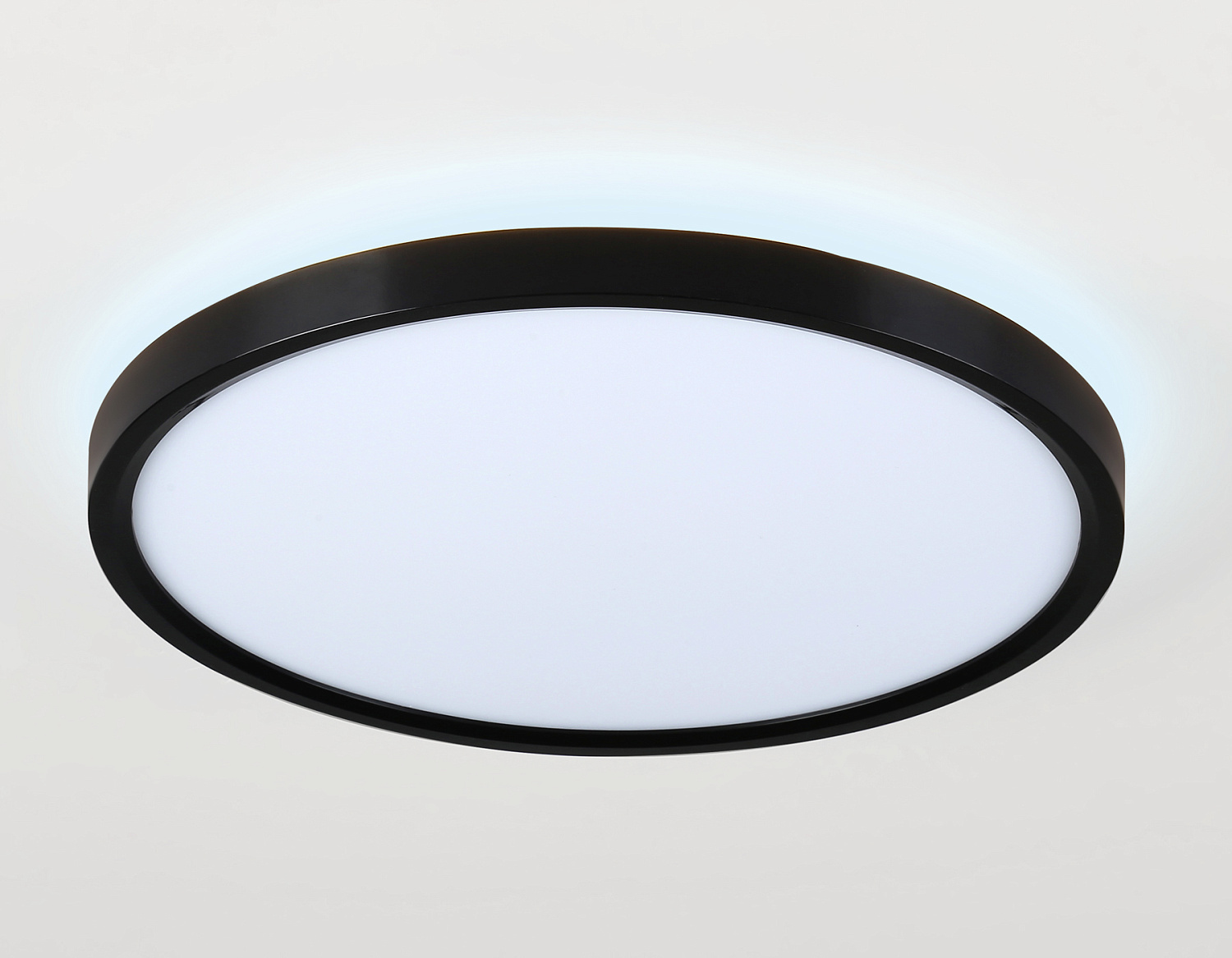 Потолочный светодиодный светильник с подсветкой FZ3055 BK черный IP44 33W+10W 6400+6400К D375*40 (Без ПДУ)