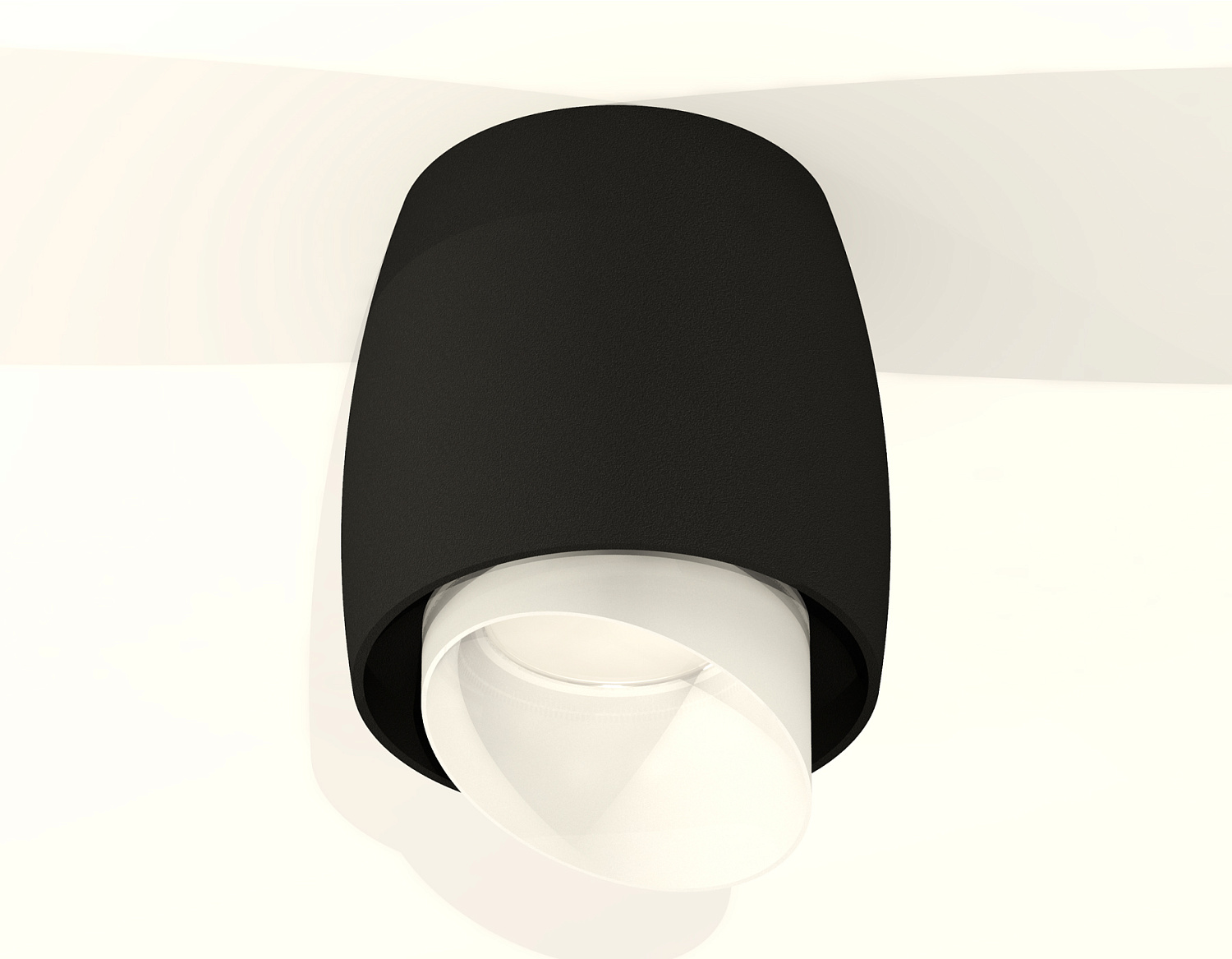 Комплект накладного светильника с акрилом XS1142042 SBK/FR черный песок/белый матовый MR16 GU5.3 (C1142, N7175)