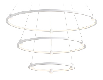 Подвесной светодиодный светильник FL5511/3+9 WH белый 90W 3000K/4200K/6400K D800/600/400*1300 (без ПДУ)