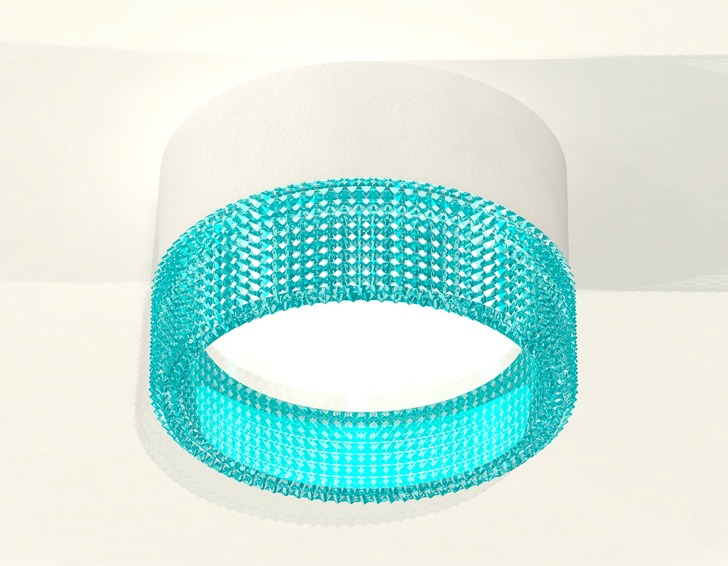 Комплект накладного светильника с композитным хрусталем XS8101033 SWH/BL белый песок/голубой GX53 (C8101, N8488)