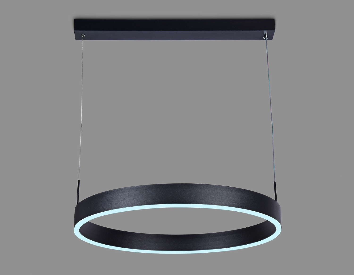 Подвесной светодиодный светильник с пультом управления FA6606 BK черный 51W D600*700 (ПДУ РАДИО 2.4G)